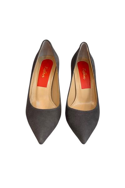 Antrasit Orijinal Süet Deri Stiletteo