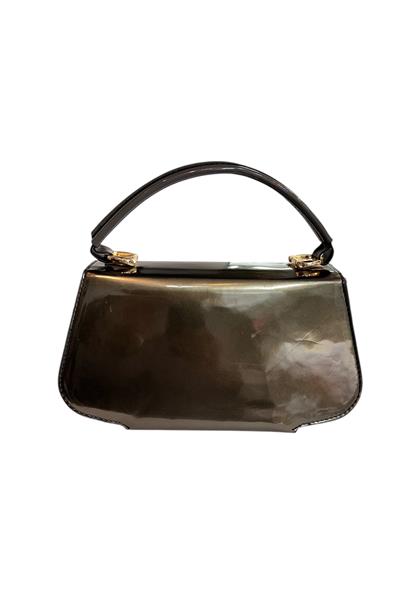 Antrasit Suni Deri 3 Bölmeli El Ve Omuz Çantası