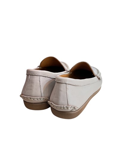 Beyaz Hakiki Deri  Comfort Taban Loafer 