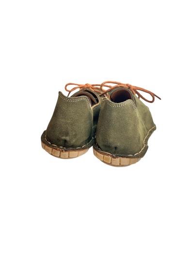 Haki Süet Deri Ortopedik Taban Günlük Ayakkabı