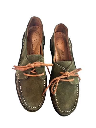 Haki Süet Deri Ortopedik Taban Günlük Ayakkabı