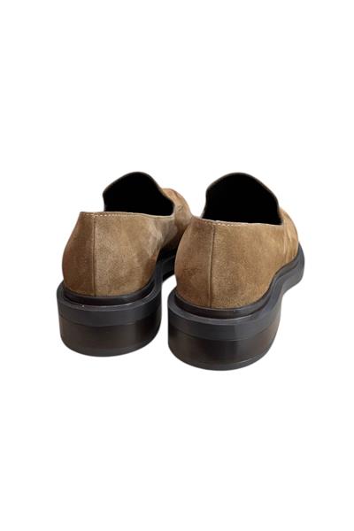 Kahve Hakiki Deri Süet Loafer
