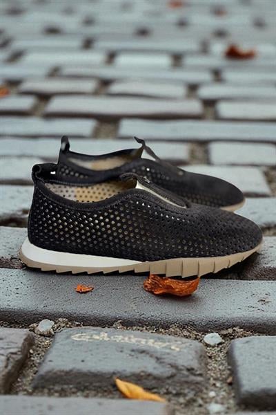 Kahve Hakiki Deri Süet Toka Detay Comfort Taban Spor Loafer