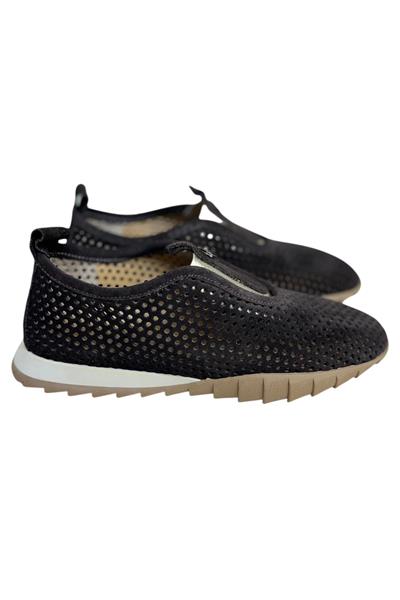 Kahve Hakiki Deri Süet Toka Detay Comfort Taban Spor Loafer