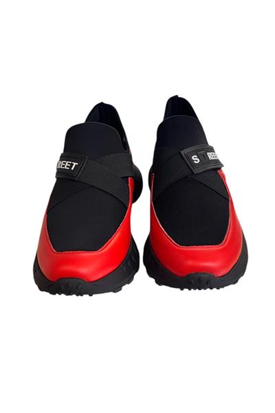 Kırmızı Hakiki Deri Comfort Taban Sneaker