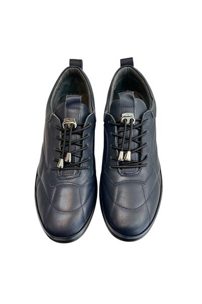 Lacivert Hakiki Deri Comfort Taban Spor Ayakkabı