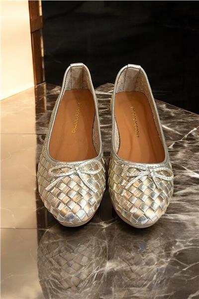 Lame-Dore Hakiki Deri Örgü Babet