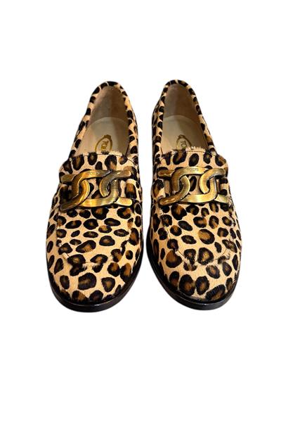 Leopar Hakiki Tay Deri Toka Detay Loafer