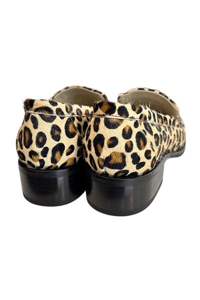 Leopar Hakiki Tay Deri Toka Detay Loafer