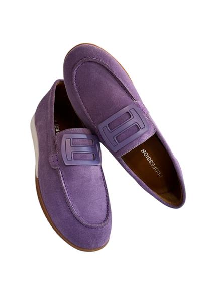 Lila Hakiki Süet Deri Toka Detay Comfort Günlük Ayakkabı