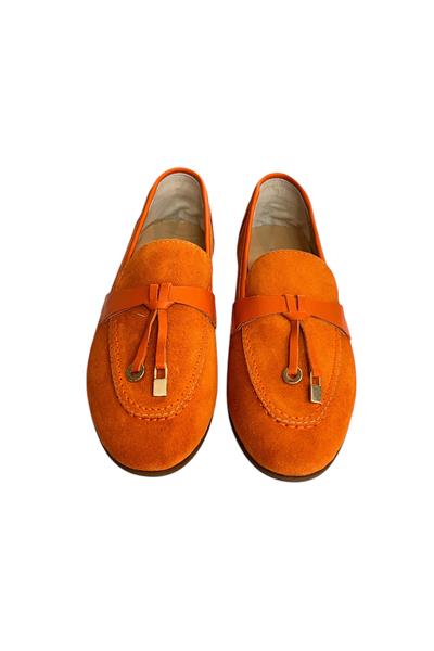 Oranj Hakiki Süet Deri Loafer