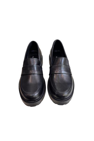 Siyah Hakiki Deri Loafer 