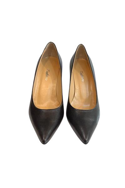 Siyah Hakiki Deri Stiletto