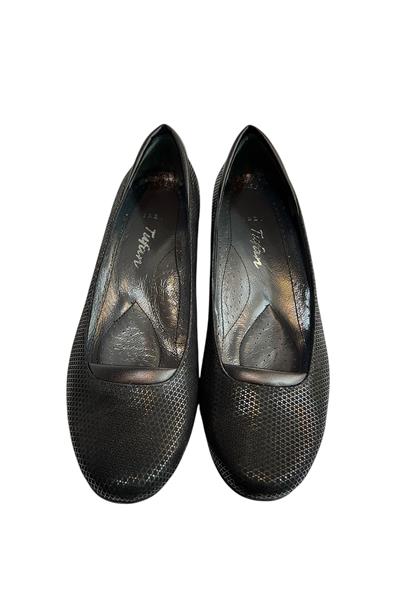 Siyah Hakiki Deri Topuklu Ayakkabı