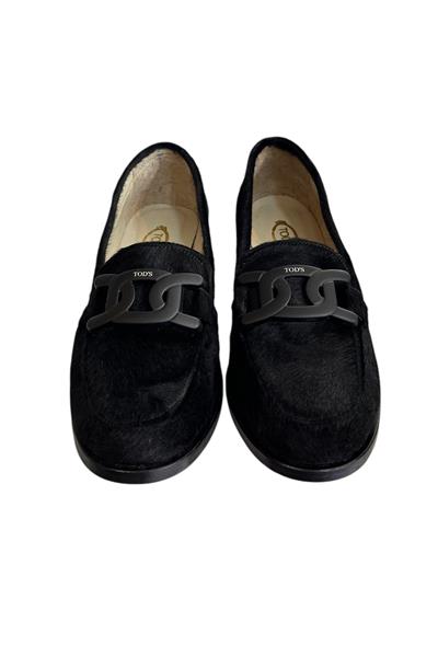 Siyah Hakiki Tay Deri Toka Detay Loafer