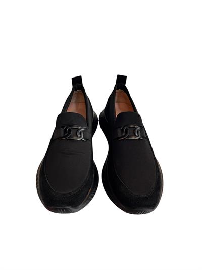 Siyah Süet Hakiki Deri Strech Yüzlü Comfort Sneaker