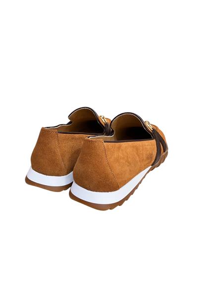 Taba Hakiki Deri Süet Toka Detay Comfort Taban Spor Loafer