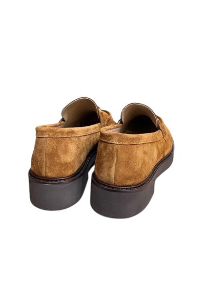 Taba Hakiki Deri Süet Toka Detay Loafer