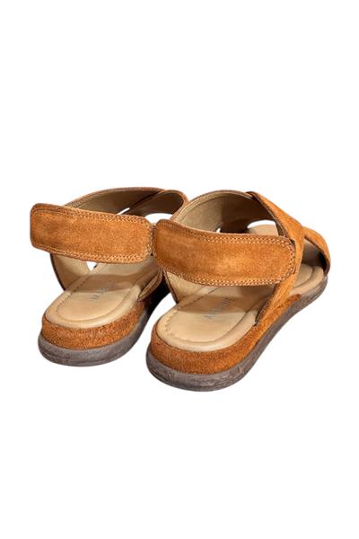 Taba Hakiki Süet Deri Çapraz Bant Comfort Taban Sandalet