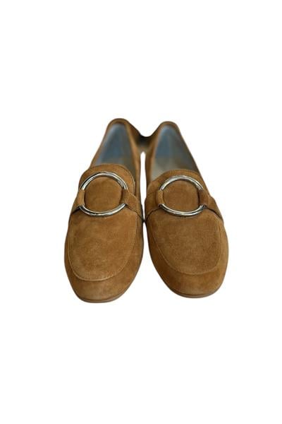 Taba Hakiki Süet Deri Toka Detay Loafer