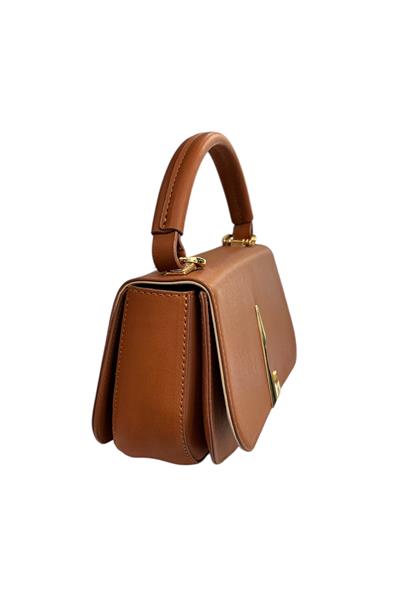 Taba Suni Deri 3 Bölmeli El Ve Omuz Çantası