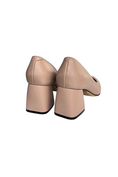 Ten Hakiki Deri Mabeyn Topuklu Ayakkabı