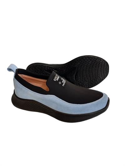 Turkuaz Süet Hakiki Deri Strech Yüzlü Comfort Sneaker