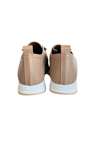 Vizon Hakiki Deri Lastik Bağlı Comfort Taban Günlük Ayakkabı