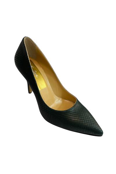 Yeşil Hakiki Deri Stiletto