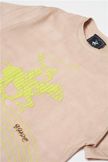 Beverly Hills Polo Club Erkek Çocuk Bej T-Shirt