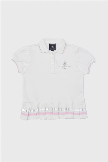 Beverly Hills Polo Club Kız Çocuk Beyaz T-Shirt