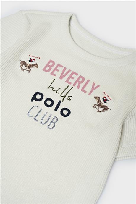 Beverly Hills Polo Club Kız Çocuk Beyaz T-Shirt