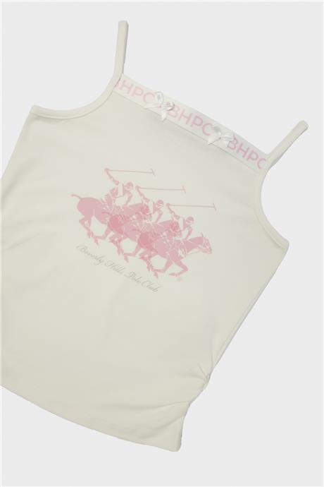 Beverly Hills Polo Club Kız Çocuk Beyaz Atlet