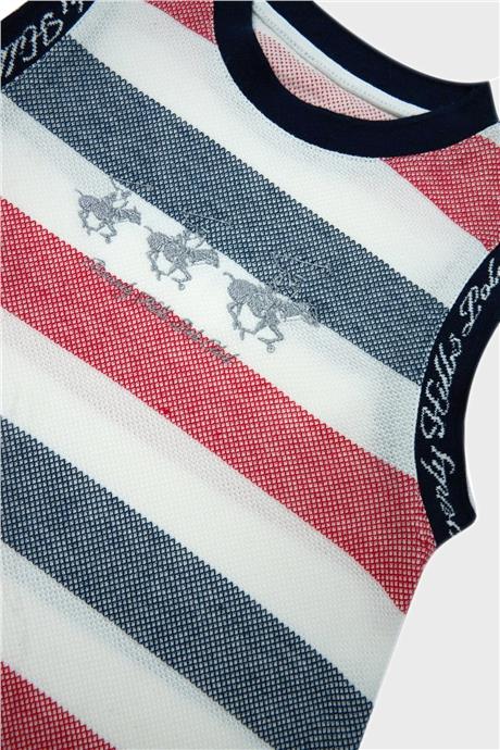 Beverly Hills Polo Club Kız Çocuk Çizgili Elbise