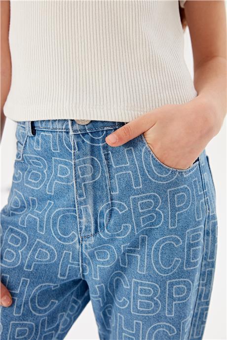 Beverly Hills Polo Club Kız Çocuk Denim Pantolon