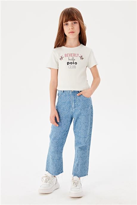 Beverly Hills Polo Club Kız Çocuk Denim Pantolon
