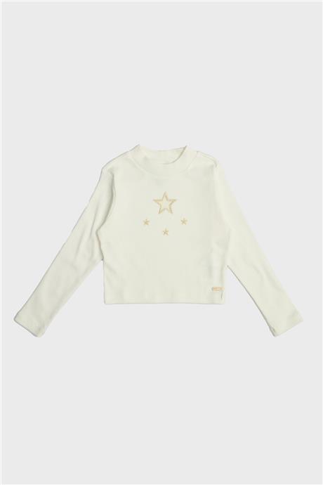 Beverly Hills Polo Club Kız Çocuk Ekru Sweatshirt