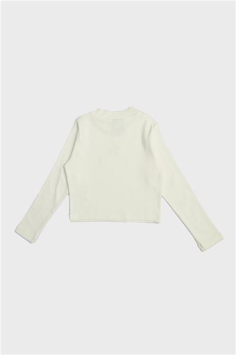 Beverly Hills Polo Club Kız Çocuk Ekru Sweatshirt