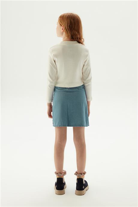 Beverly Hills Polo Club Kız Çocuk Ekru Sweatshirt