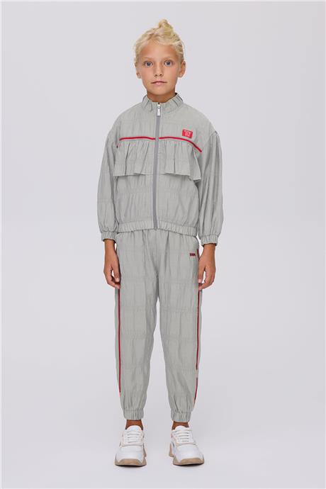 Beverly Hills Polo Club Girl Grey Melange Tracksuit TopBeverly Hills Polo Club Girl Grey Melange Tracksuit Top