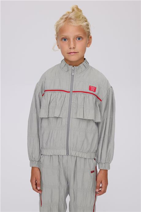 Beverly Hills Polo Club Girl Grey Melange Tracksuit TopBeverly Hills Polo Club Girl Grey Melange Tracksuit Top