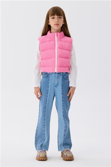Beverly Hills Polo Club Kız Çocuk Pembe Yelek