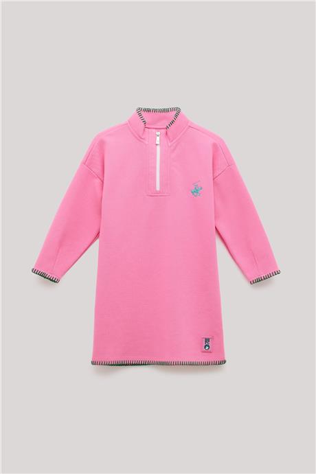 Beverly Hills Polo Club Kız Çocuk Pembe Elbise