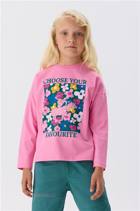 Beverly Hills Polo Club Kız Çocuk Pembe T-Shirt