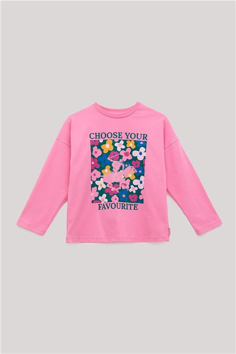 Beverly Hills Polo Club Kız Çocuk Pembe T-Shirt