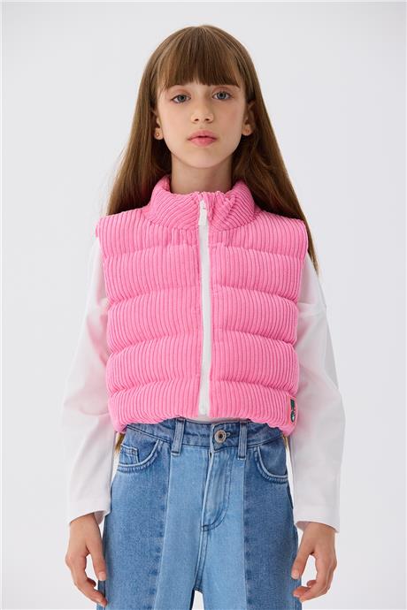 Beverly Hills Polo Club Kız Çocuk Pembe Yelek