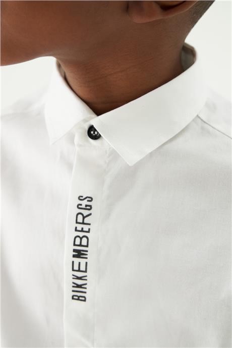 Bikkembergs Erkek Çocuk Beyaz Gömlek