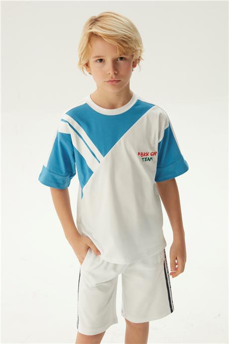 Bikkembergs Erkek Çocuk Beyaz T-Shirt