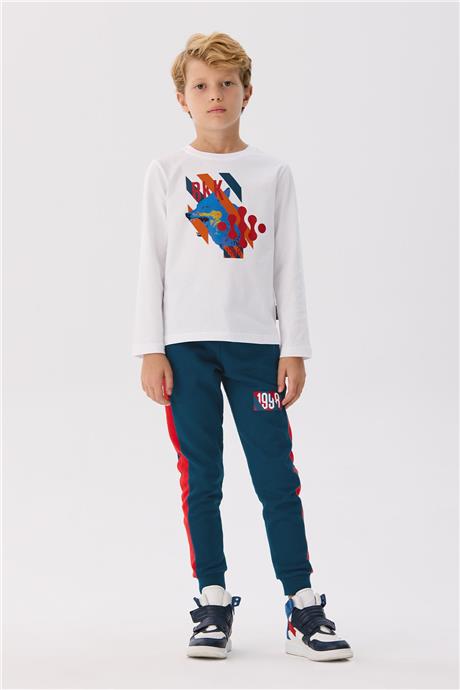 Bikkembergs Erkek Çocuk Beyaz T-Shirt