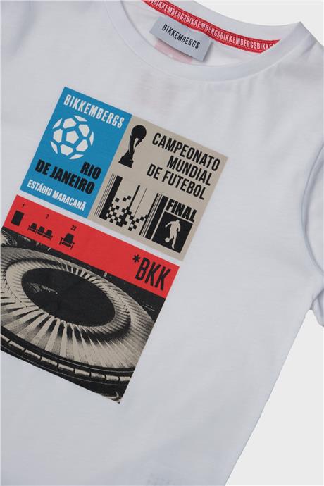 Bikkembergs Erkek Çocuk Beyaz T-Shirt